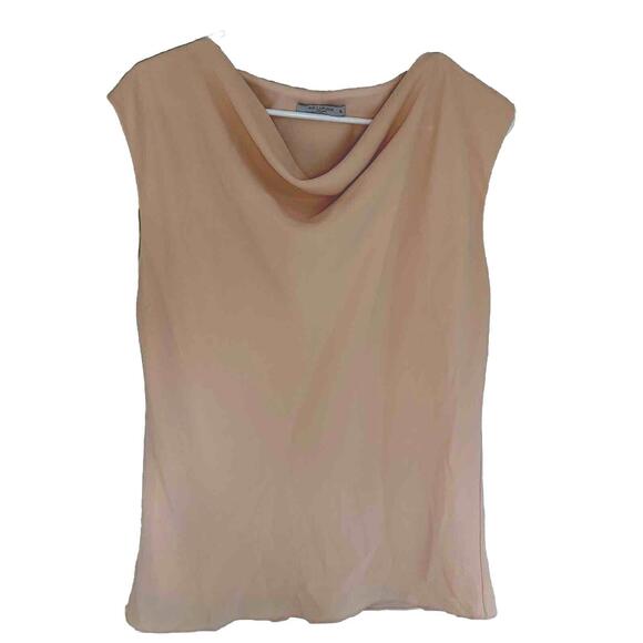 MM Lafleur Sleeveless Tunic Top Size Extra Large Blush Pink Drape Neck - Picture 1 of 7